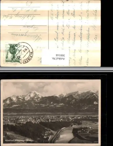 300144,Villach Totale m. Mittagskogel Bergkulisse
