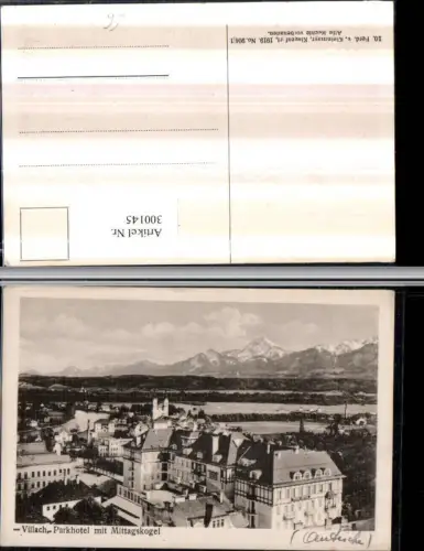 300145,Villach Teilansicht Parkhotel m. Mittagskogel Bergkulisse