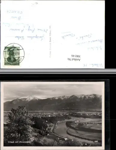 300146,Villach Totale m. Karawanken Bergkulisse