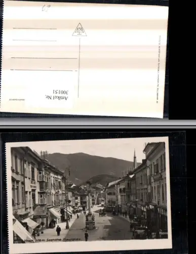 300151,Villach Hauptplatz Straßenansicht Säule Geschäfte Hotel Post