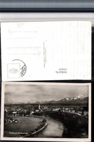 327675,Villach Totale m. Mittagskogel Bergkulisse