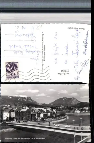 327693,Villach Teilansicht Brücke m. Villacheralpe u. Erzberg Bergkulisse pub Franz Schilcher 96
