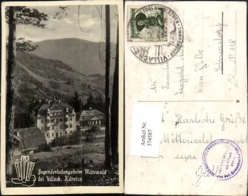 374587,Villach Jugenderholungsheim Mittewald
