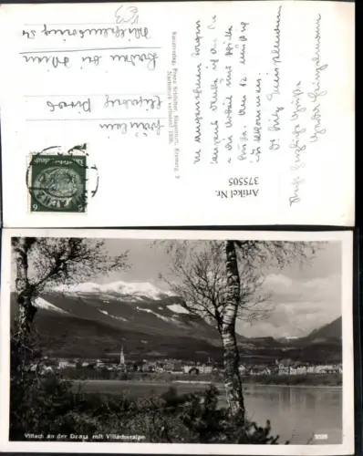375505,Villach an d. Drau Teilansicht m. Villacheralpe Bergkulisse pub Franz Schilcher 3328