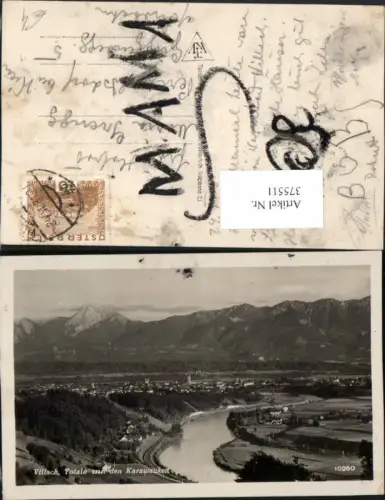 375511,Villach Totale m. Karawanken Bergkulisse