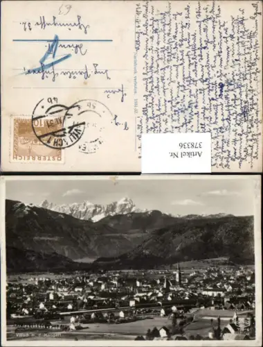 378336,Villach Totale m. Mangart Bergkulisse