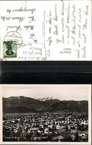 378337,Villach Totale m. Mangart Bergkulisse pub Franz Schilcher 1249