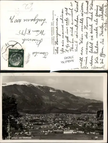 378345,Villach Totale m. Görlitzen Gerlitzen Bergkulisse pub Franz Schilcher 220
