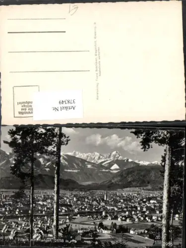 378349,Villach Totale m. Mangart Bergkulisse