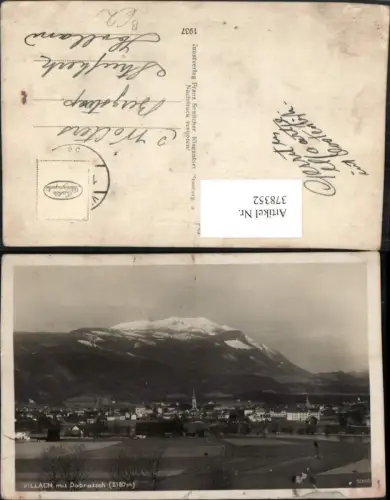 378352,Villach Totale m. Dobratsch Bergkulisse