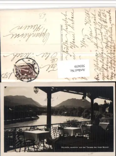 503659,Villach Ausblick von d. Terrasse des Hotel Mosser pub F. Schilcher 652
