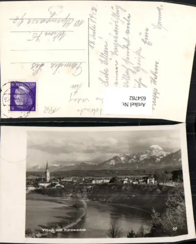 654782,Foto Ak Villach mit Karawanken