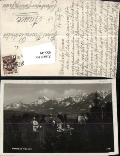 655049,Foto Ak Warmbad Villach