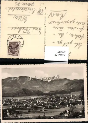655117,Foto Ak Villach mit Mangart
