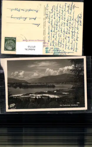 671710,Foto Ak Am Faakersee Sandbank Federaun Villach