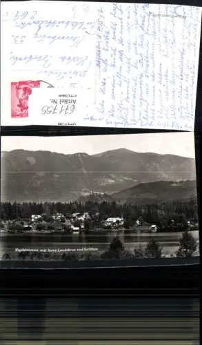 671755,Foto Ak Villach Magdalenensee m. Ruine Landskron u. Gerlitzen