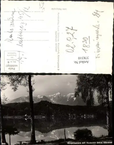 378310,Klopeinersee See b. St. Kanzian m. Hochobir Bergkulisse