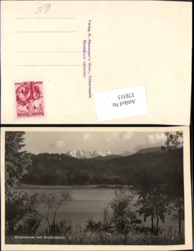 378315,Klopeinersee See b. St. Kanzian m. Steineralpen Bergkulisse