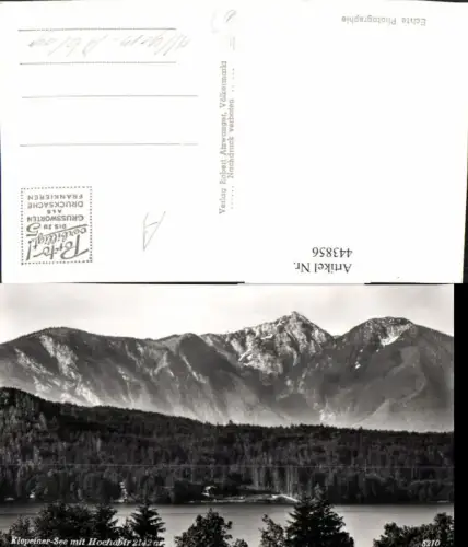 443856,Klopeinersee See b. St. Kanzian m. Hochobir Bergkulisse