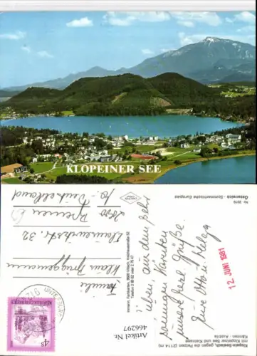 466297,Klopein-Seelach Totale See geg. Petzen Bergkulisse