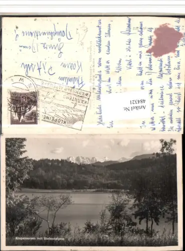 484321,Klopeinersee See b. St. Kanzian m. Steineralpen Bergkulisse