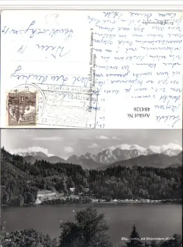 484326,Klopeinersee See b. St. Kanzian m. Steineralpen Bergkulisse