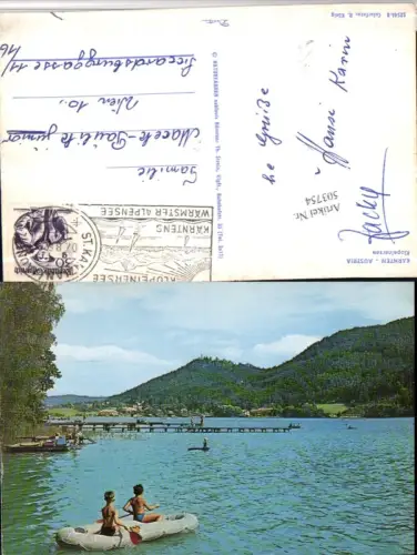 503754,Klopeinersee See b. St. Kanzian Steg Schlauchboot