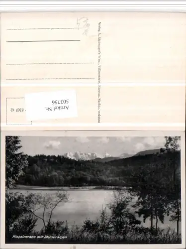 503756,Klopeinersee See b. St. Kanzian m. Steineralpen Bergkulisse