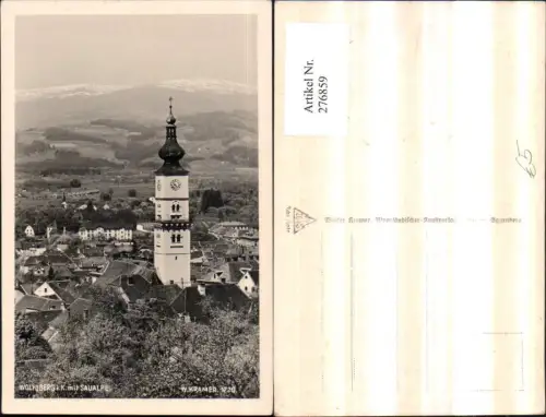 276859,Wolfsberg Totale Kirchenturm Turm m. Saualpe