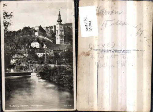 276861,Wolfsberg Teilansicht Kirchenturm Schloss Burg