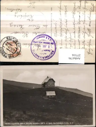 277116,Wolfsbergerhütte Berghütte m. d. Saualpe b. Wolfsberg