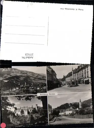 277123,Wolfsberg Totale Straßenansicht Mariensäule Schloss Mehrbildkarte