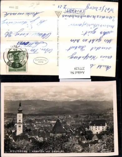 277129,Wolfsberg Totale Kirchenturm m. Saualpe