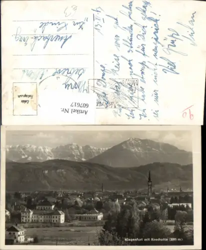 607617,Foto Ak Klagenfurt m. Koschutta