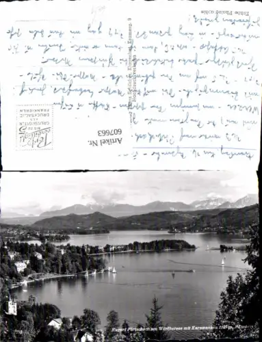 607663,Foto Ak Pörtschach a. Wörthersee m. Karawanken