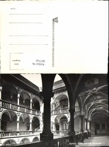 607743,Foto Ak Spittal a. d. Drau Schloss Porcia Arkaden