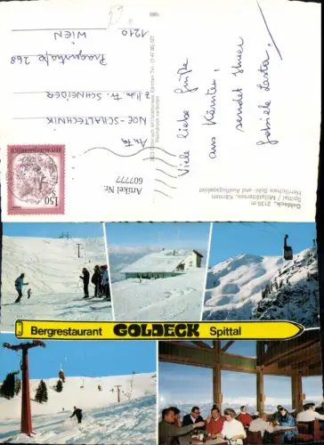 607777,Mehrbild Ak Spittal a. d. Drau Millstättersee Goldeck Wintersport Skilift