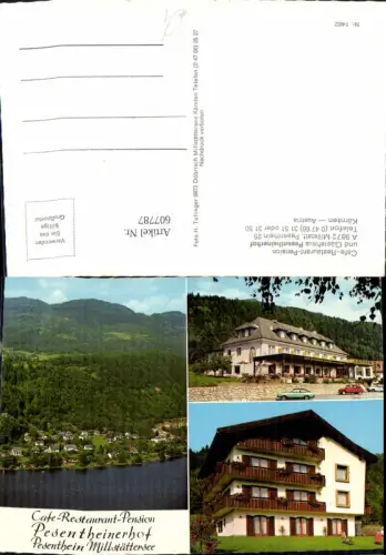 607787,Mehrbild Ak Millstatt a. See Cafe Restaurant Pesentheinerhof