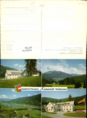 607796,Mehrbild Ak Kreuzberg Weißensee Gasthof Pension Kreuzwirt Techendorf