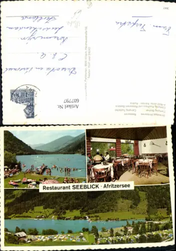 607797,Mehrbild Ak Afritz Strandbad Afritzersee Restaurant Camping Bodner Camping Tautscher