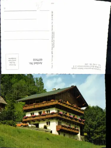 607910,Bad Kleinkirchheim Frühstückspension Längle