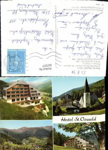 607977,Mehrbild Ak Bad Kleinkirchheim Hotel St Oswald Kirche