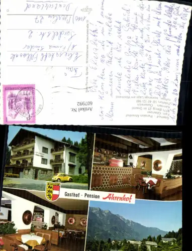 607992,Mehrbild Ak Berg i. Drautal Gasthof Pension Ährenhof VW Käfer