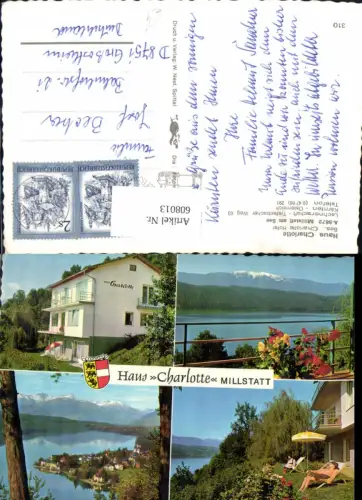 608013,Mehrbild Ak Millstatt a. See Haus Charlotte
