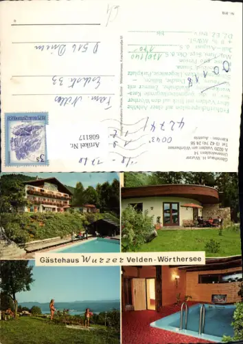 608117,Mehrbild Ak Velden a. Wörthersee Gästehaus Wurzer