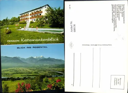 608136,Mehrbild Ak Ludmannsdorf Pension Karawankenblick Schwimmbad