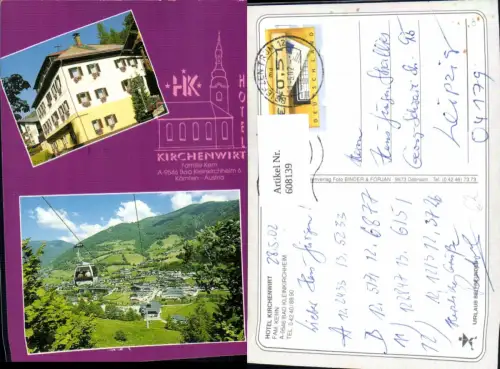 608139,Mehrbild Ak Bad Kleinkirchheim Hotel Kirchenwirt Seilbahn Gondel