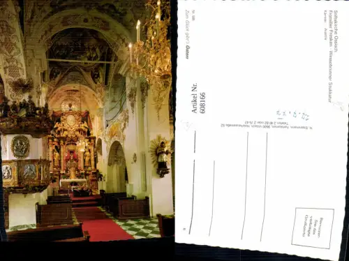 608166,Foto Ak Stiftskirche Ossiach Kirche Innenansicht Fromiller Fresken Wessobrunner Stukkatur