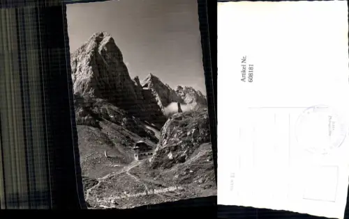 608181,Foto Ak Edmund-Pichl-Hütte Wolayer See m. Seekopf Plöckenpass Kötschach-Mauthen