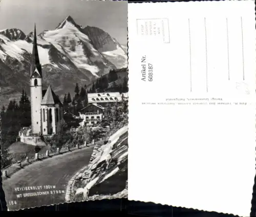 608187,Foto Ak Großglockner Hochalpenstraße Heiligenblut a. Großglockner Kirche